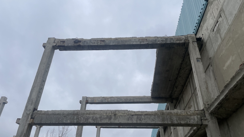 Қазандық қондырғысының жермен бірге ғимараты (бүлінген)