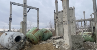 Қазандық қондырғысының жермен бірге ғимараты (бүлінген)